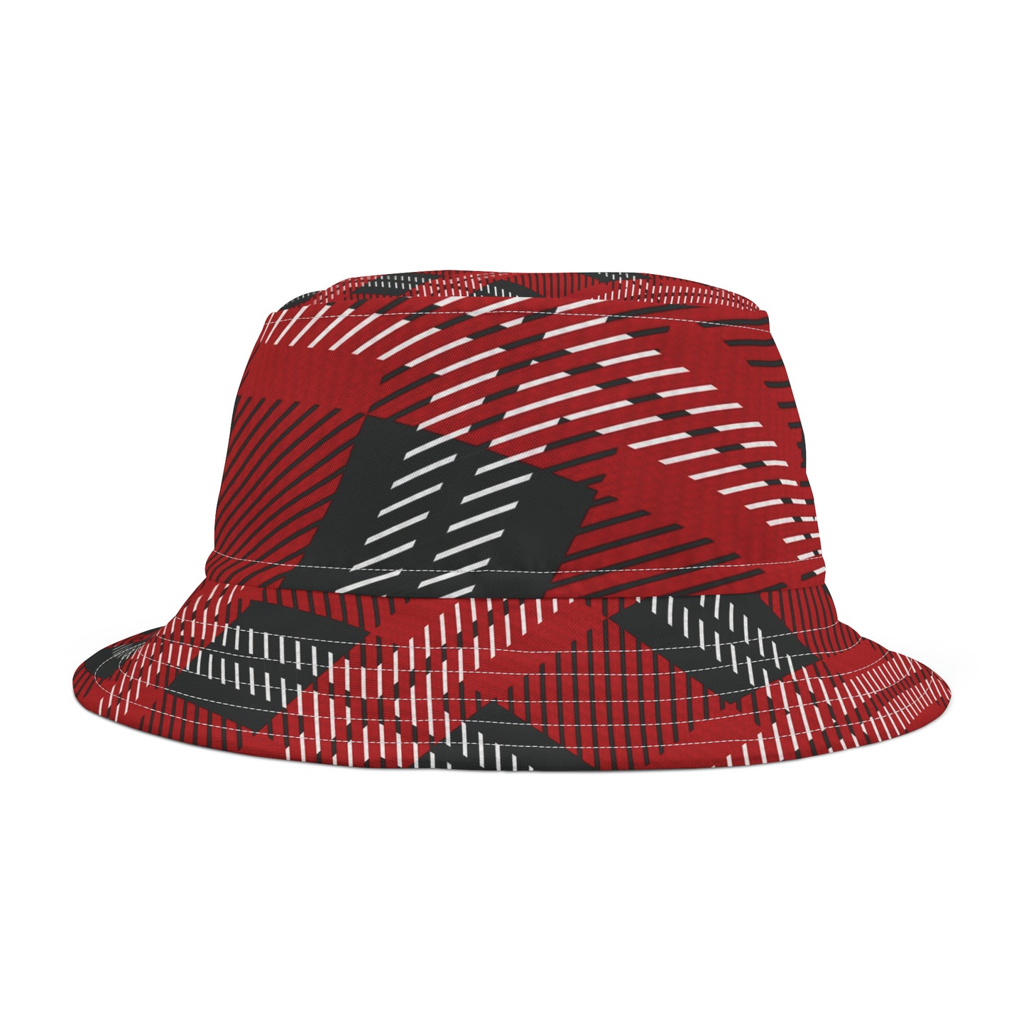 Scottish Plaid *Red-Black-White Bucket Hat