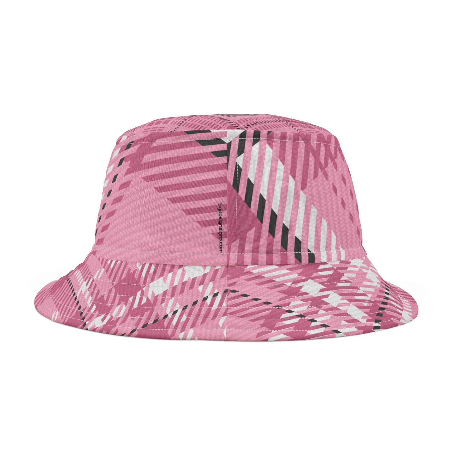 Scottish Plaid *Lite\Dark Pink-White-Black Bucket Hat