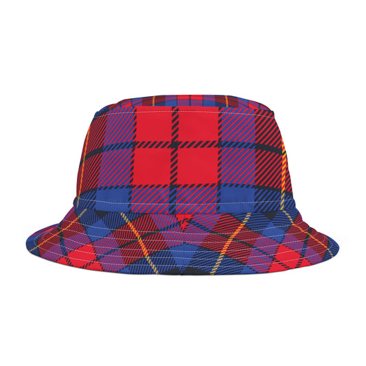 Scottish Plaid *Blue-Red-Purple Bucket Hat