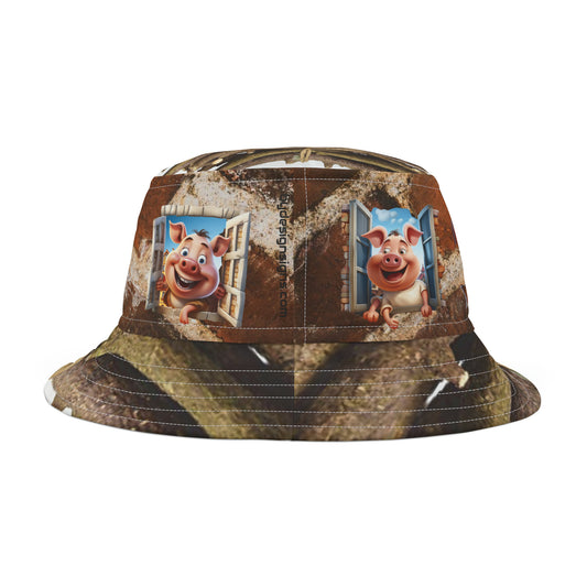 Pigs, Sticks & Bricks Bucket Hat