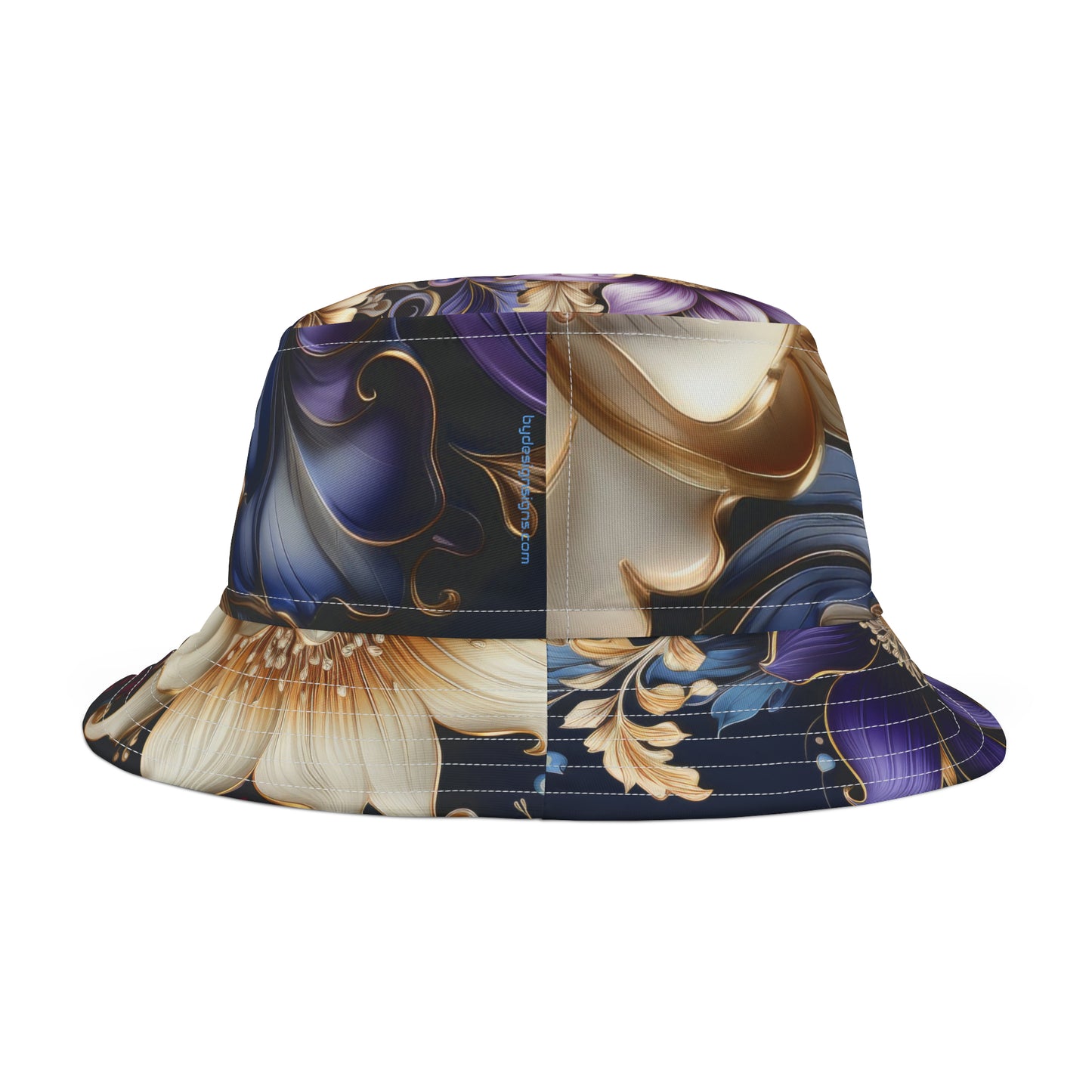 Purple & Gold Flower Bucket Hat