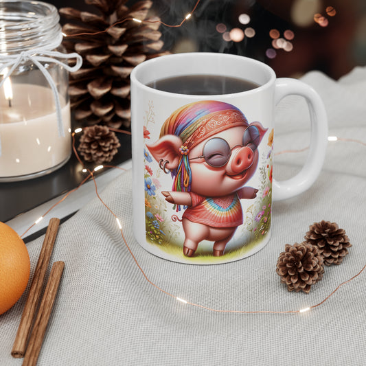 Hippy Piggy *Coffee Mug