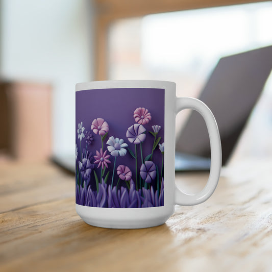 Purple Delight Ceramic Mug 15oz