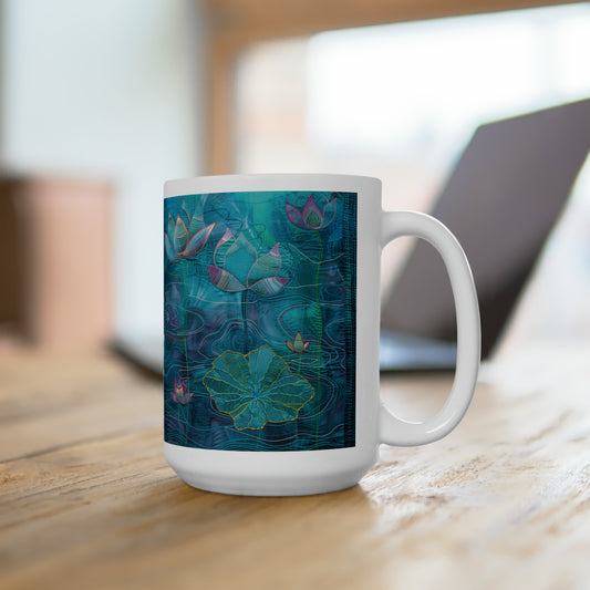 Bluesy Morning Ceramic Mug 15oz