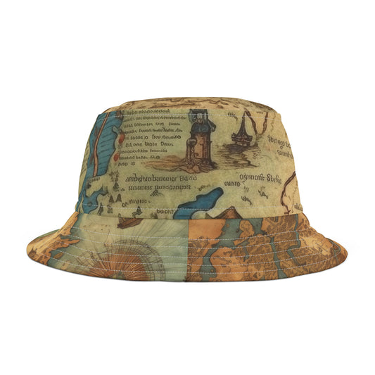 Old World Fantasy Map Bucket Hat