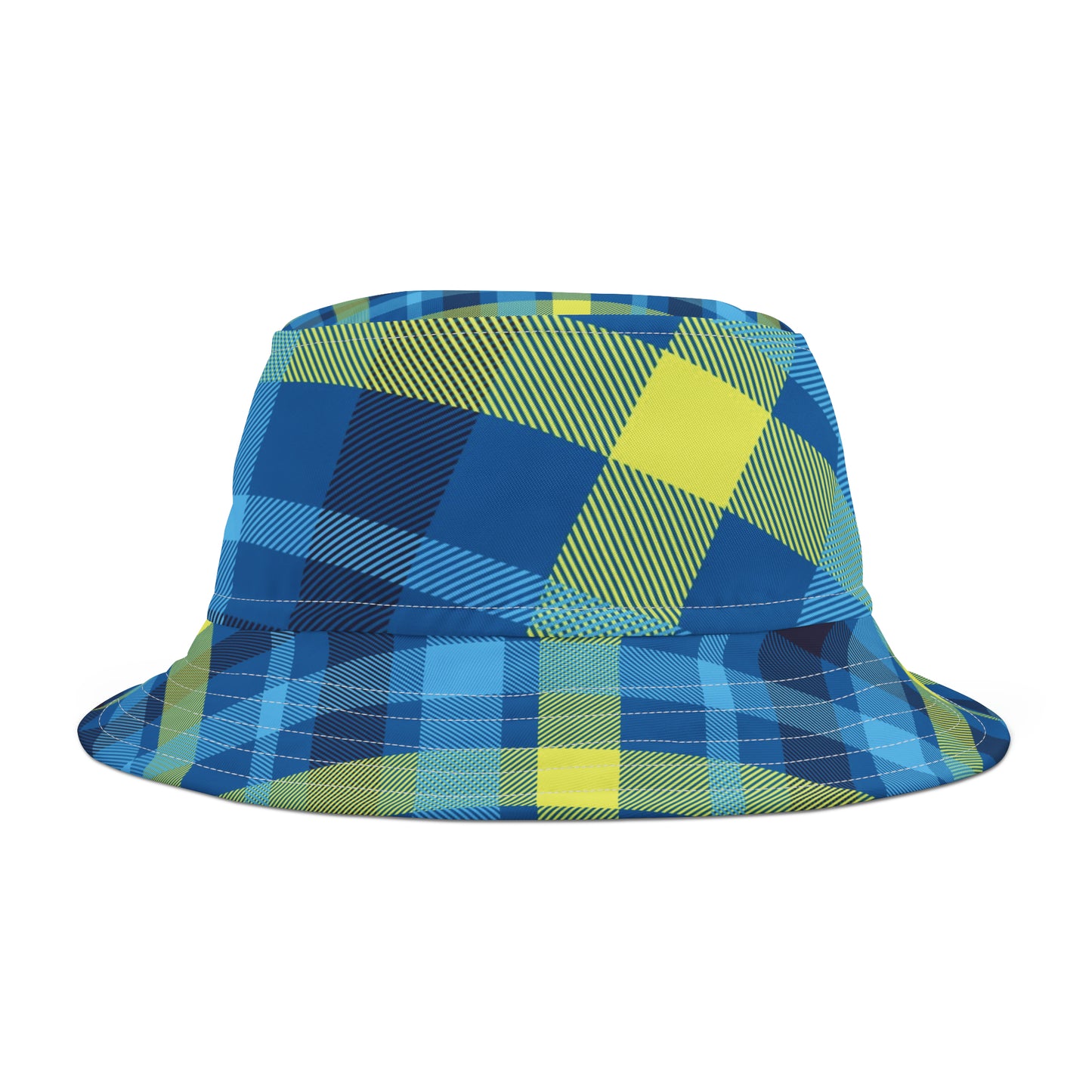 Scottish Plaid *Blue -Yellow-Lite Blue Bucket Hat