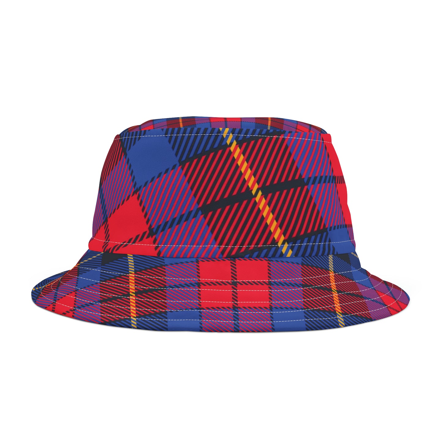 Scottish Plaid *Blue-Red-Purple Bucket Hat