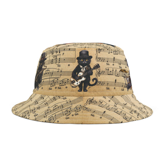 Black Cat Band Blues Bucket Hat