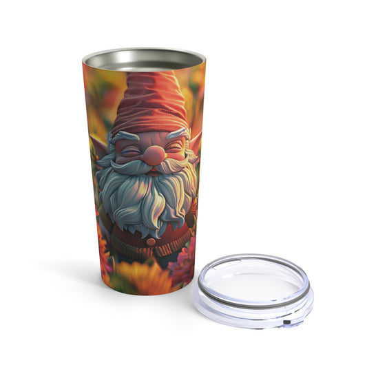 Smell the Flowers Gnome *Insulated Steel Body Tumbler Cup