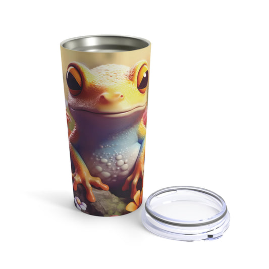 Orange Flower Frog *Insulated Steel Body Tumbler Cup