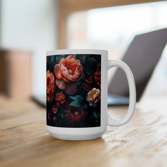 Morning Blooms Ceramic Mug 15oz