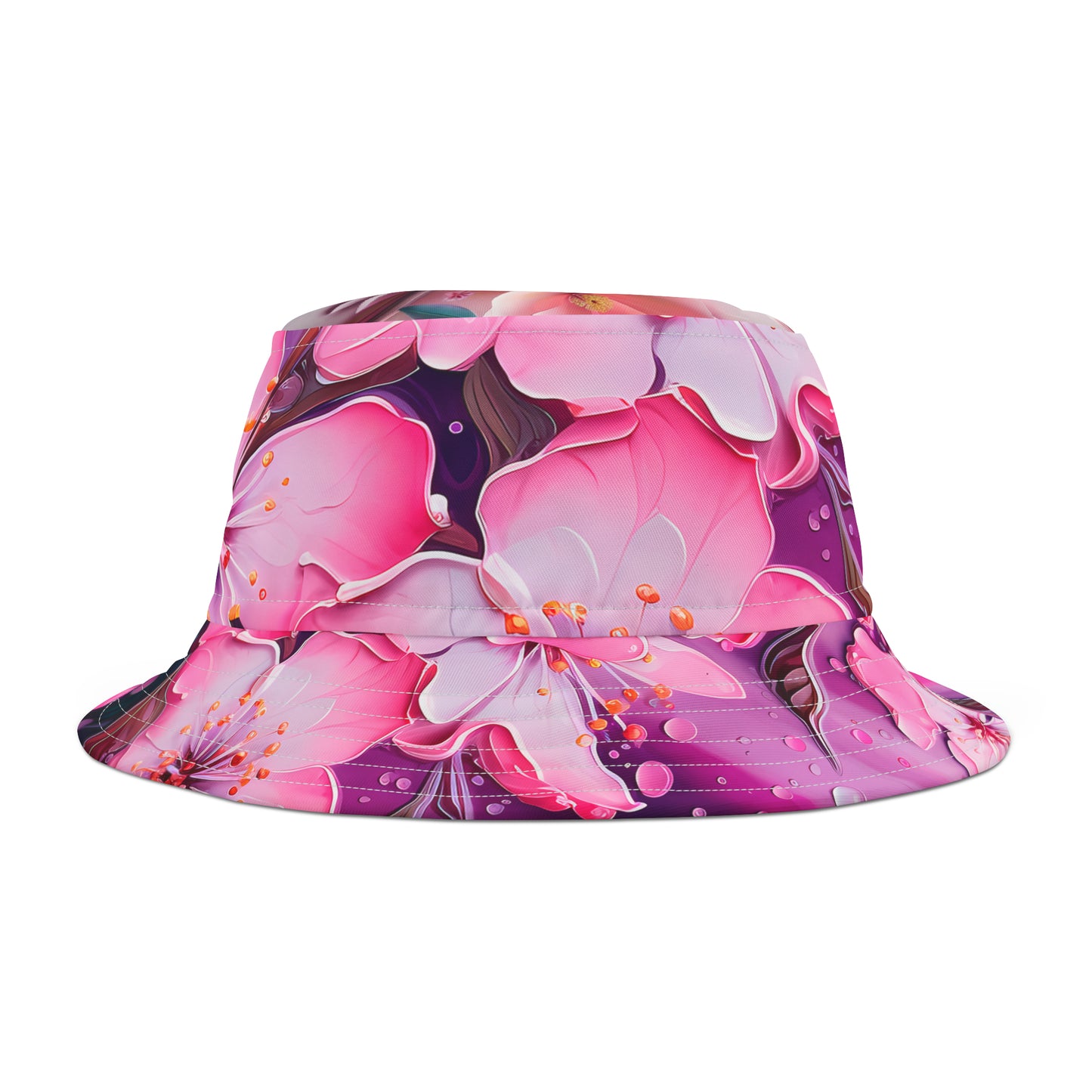 Pretty In Pink Flowers Bucket Hat