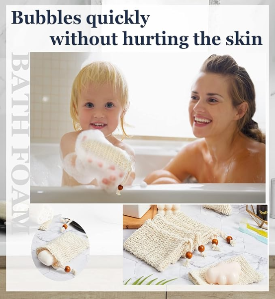 BDS Organic Soap Saver Exfoliating Pouch (Pack of 3 or 5)