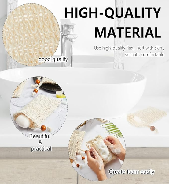 BDS Organic Soap Saver Exfoliating Pouch (Pack of 3 or 5)