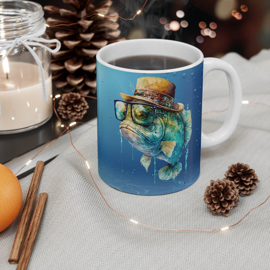 South Florida Bass with Hat & Glasses *Coffee Mug