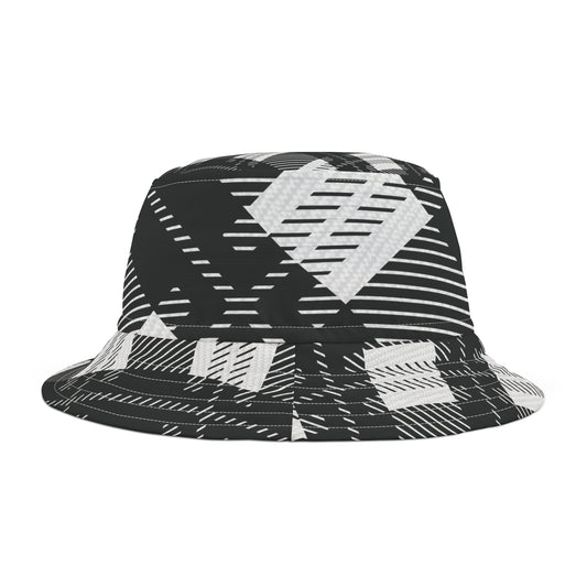 Scottish Plaid *Black & White Bucket Hat