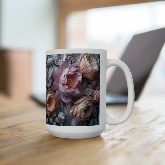 Flower Bliss Ceramic Mug 15oz