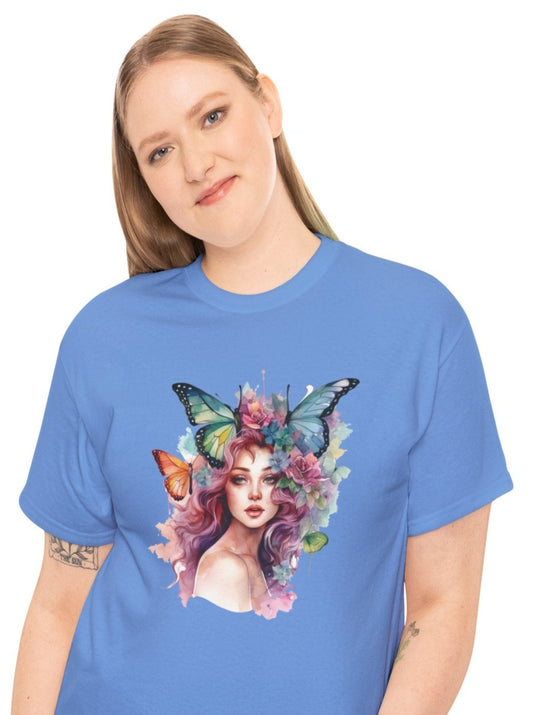 Fairy, Butterflies & Flowers  T-Shirt