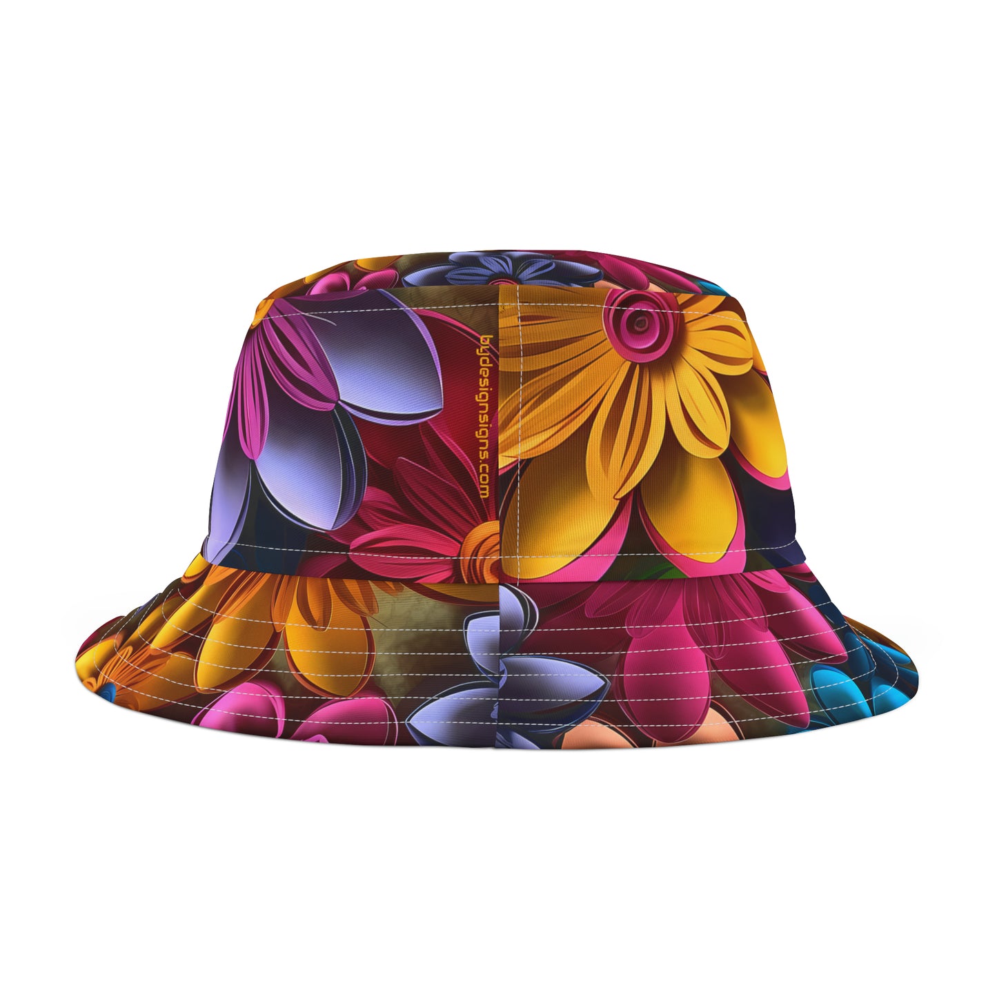 Brite Color Flowers Bucket Hat