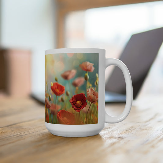 In-Living Flowers Ceramic Mug 15oz