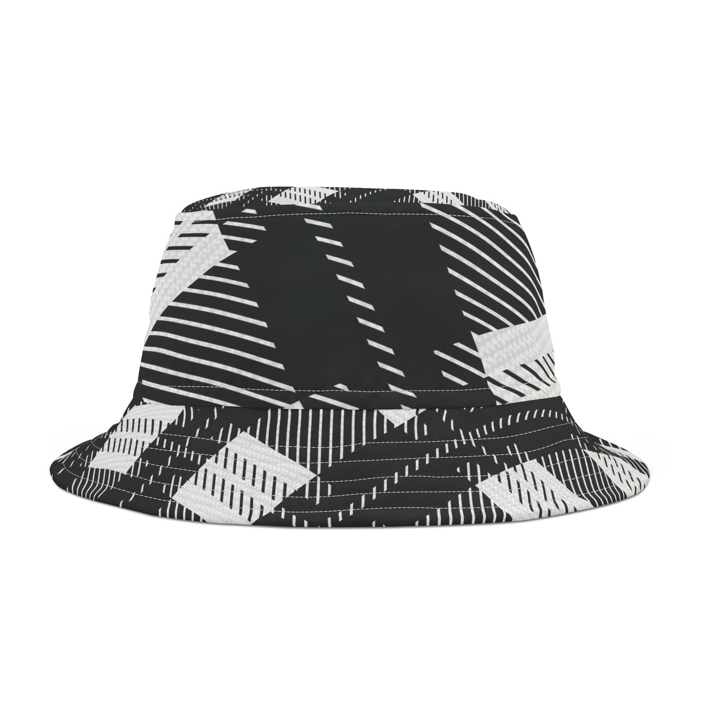 Scottish Plaid *Black & White Bucket Hat