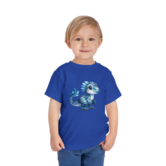 White & Blue Dinosaur *Toddler T-Shirt