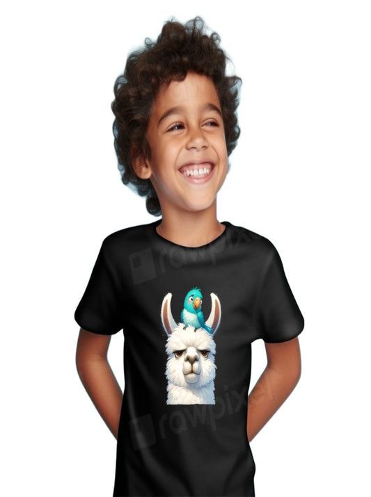 Llama & Parrot Kids T-Shirt