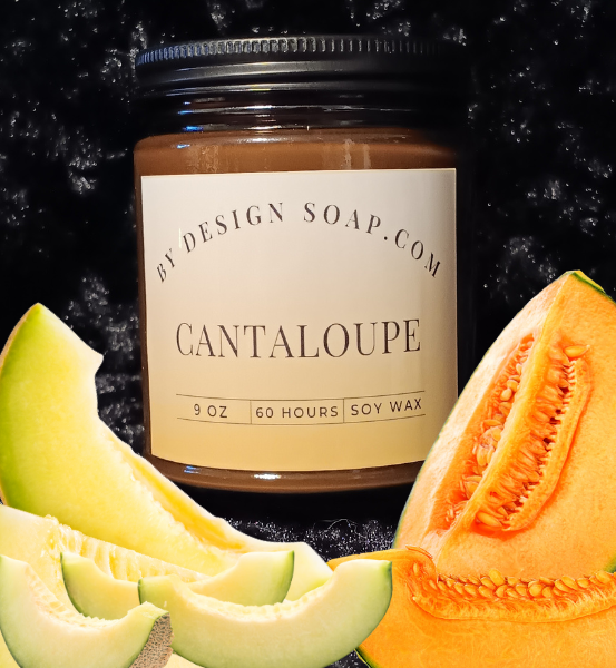 Cantaloupe *9oz Amber Jar Candle, Wood Wick