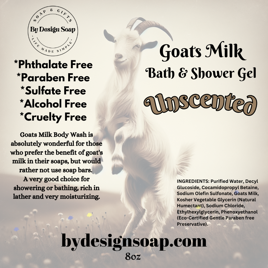 Goats Milk Shower Gel *Unscented (8oz) L&L