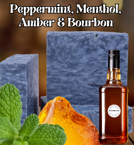 Peppermint, Menthol, Amber & Bourbon *Homemade Natural Soap