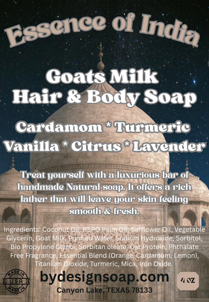 Essence of India *Handmade Goats Milk Glycerin Soap (4oz)