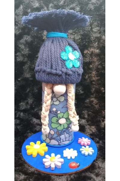 Flower Child Gnome in Blue