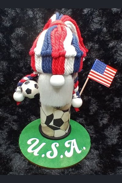 U.S.A Soccer Gnome 6.5" Tall