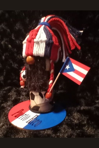 Puerto Rico Futbol Gnome  6.5" Tall