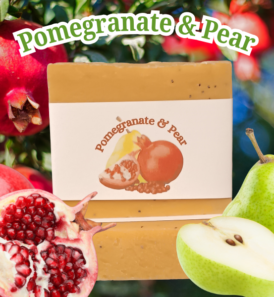 Pomegranate & Pear *Handmade Natural Soap (4oz Bar)