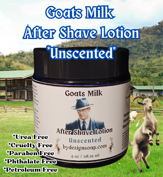 Goats Milk After Shave Lotion *Unscented (4oz) Glass Jar