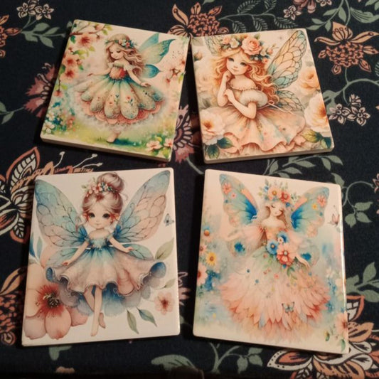 Fairy Ceramic Cup Coasters *Pack Of 4