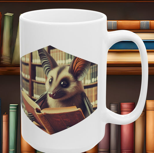 Bat At The Library *FT156 Coffee Mug, (11oz, 15oz)