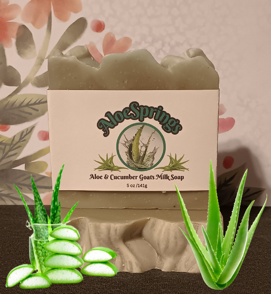 BDS AloeSprings *Handmade Natural Goats Milk Soap (5oz Bar)