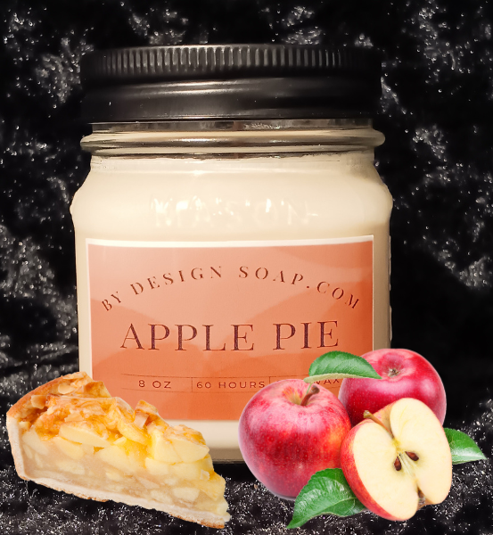 BDS Apple Pie *8oz Mason Jar Candle, Wood Wick