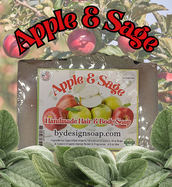 Apple & Sage * Handmade Natural Soap (4.5oz)