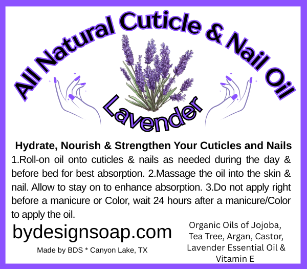 Cuticle & Nail Oil * Natural Based Oils Roll On Bottle 10ml
