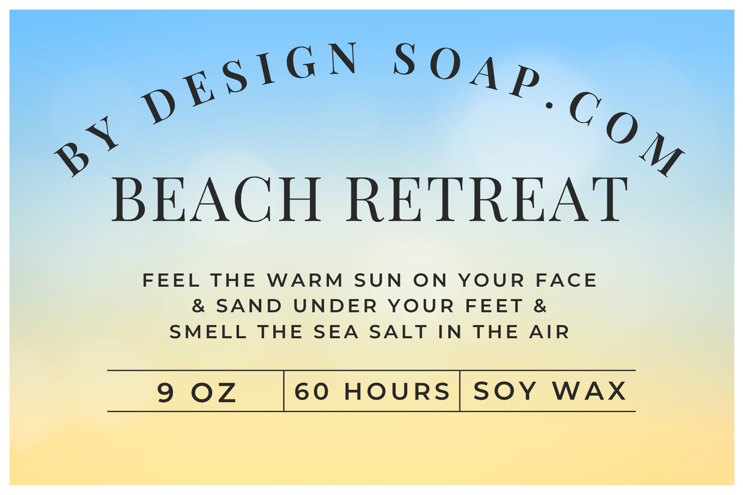 Beach Retreat *9oz Amber Jar Candle, Wood Wick L&L