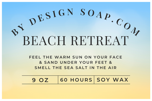 Beach Retreat *9oz Amber Jar Candle, Wood Wick L&L