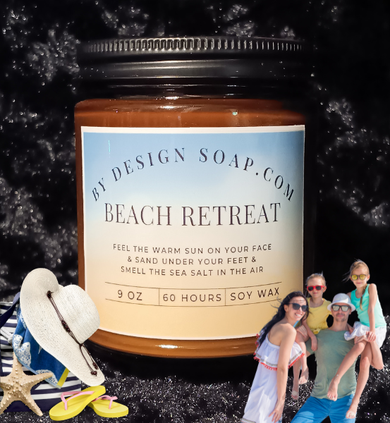 BDS Beach Retreat *9oz Amber Jar Candle, Wood Wick