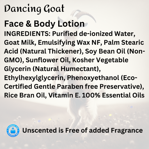 BDS Dancing Goat *Goats Milk Face & Body Lotion (8oz) 5 Scent Options