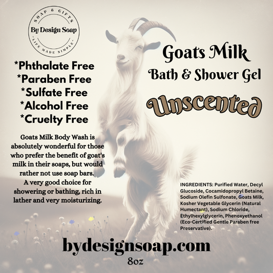 Goats Milk Shower Gel *Unscented (8oz) L&L