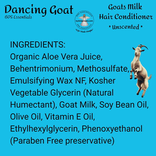 BDS Dancing Goat *Goats Milk Hair Conditioner (8oz) 5 Scent Options