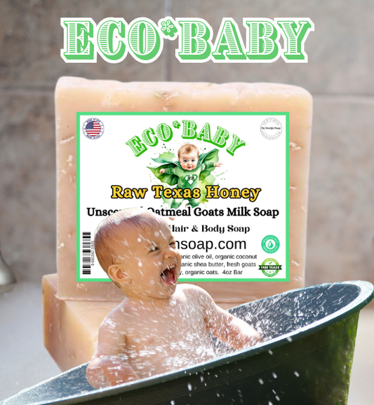 Eco-Baby Natural Baby Soap *Handmade Goats Milk Soap (4oz)