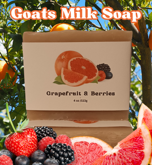 BDS Grapefruit & Berries *Vivid Natural Goats Milk Soap (4oz)